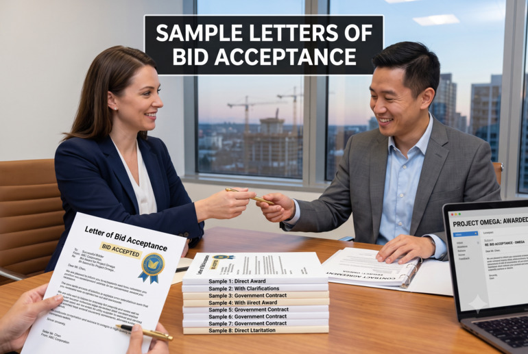 Sample Letters of Bid Acceptance
