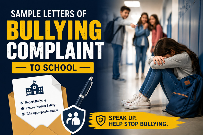 Sample Letters of Bullying Complaint to School