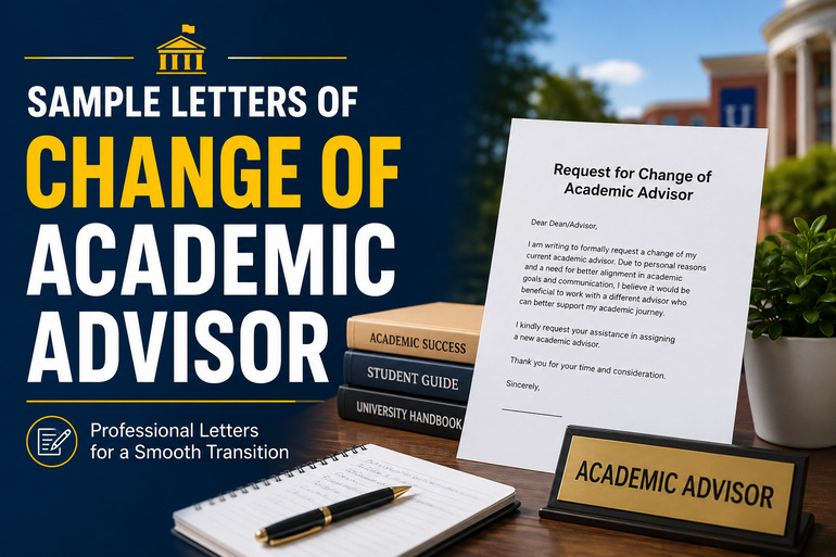 Sample Letters of Change of Academic Advisor