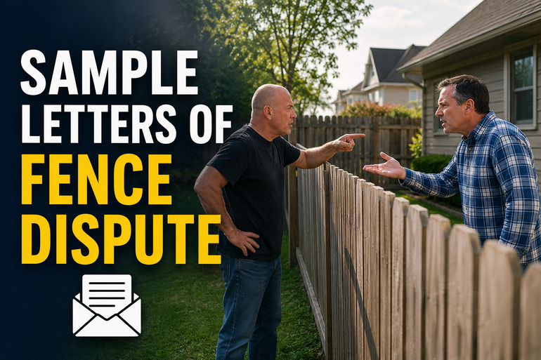 Sample Letters of Fence Dispute