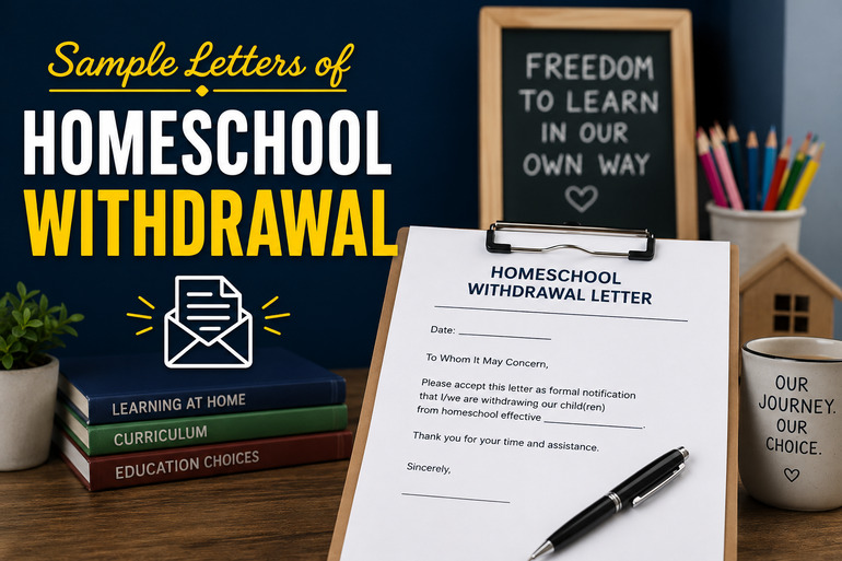 Sample Letters of Homeschool Withdrawal