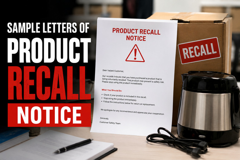 Sample Letters of Product Recall Notice