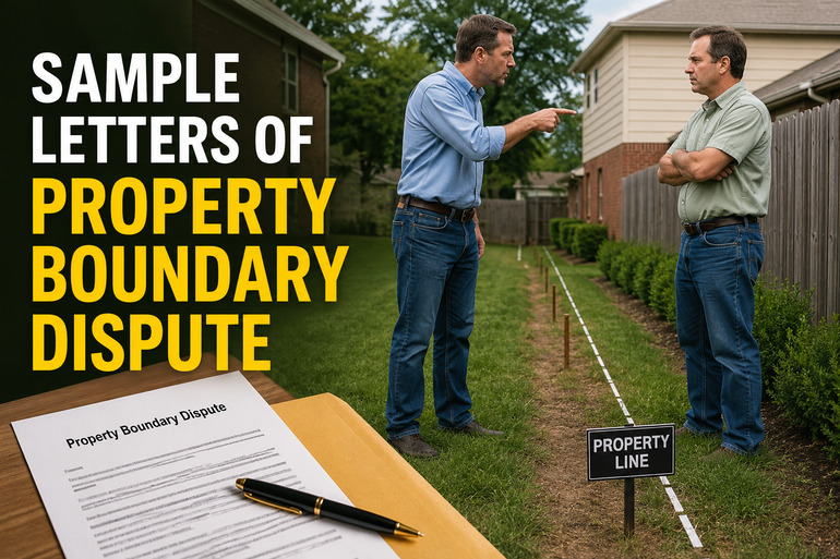 Sample Letters of Property Boundary Dispute