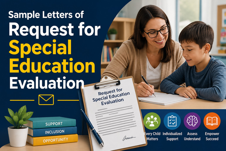 Sample Letters of Request for Special Education Evaluation