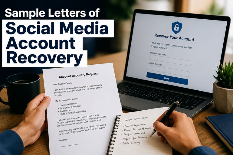 Sample Letters of Social Media Account Recovery