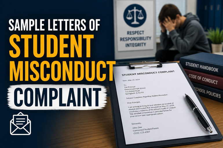 Sample Letters of Student Misconduct Complaint