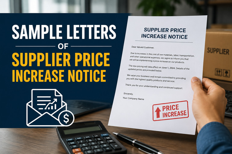 Sample Letters of Supplier Price Increase Notice