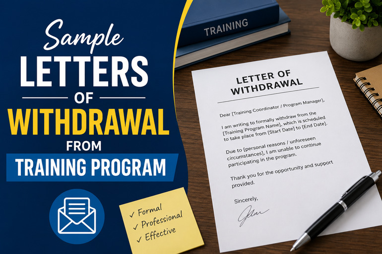 Sample Letters of Withdrawal from Training Program